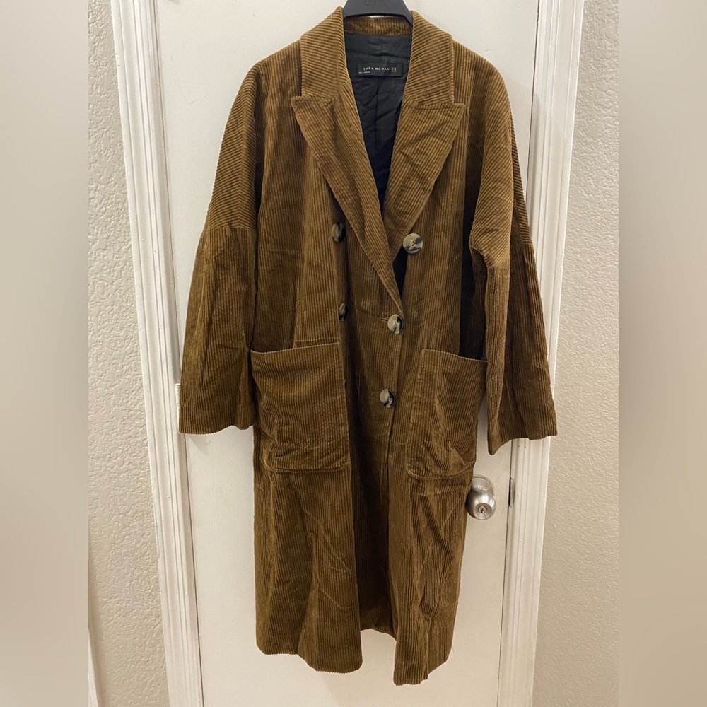 Zara Brown Corduroy Coat
